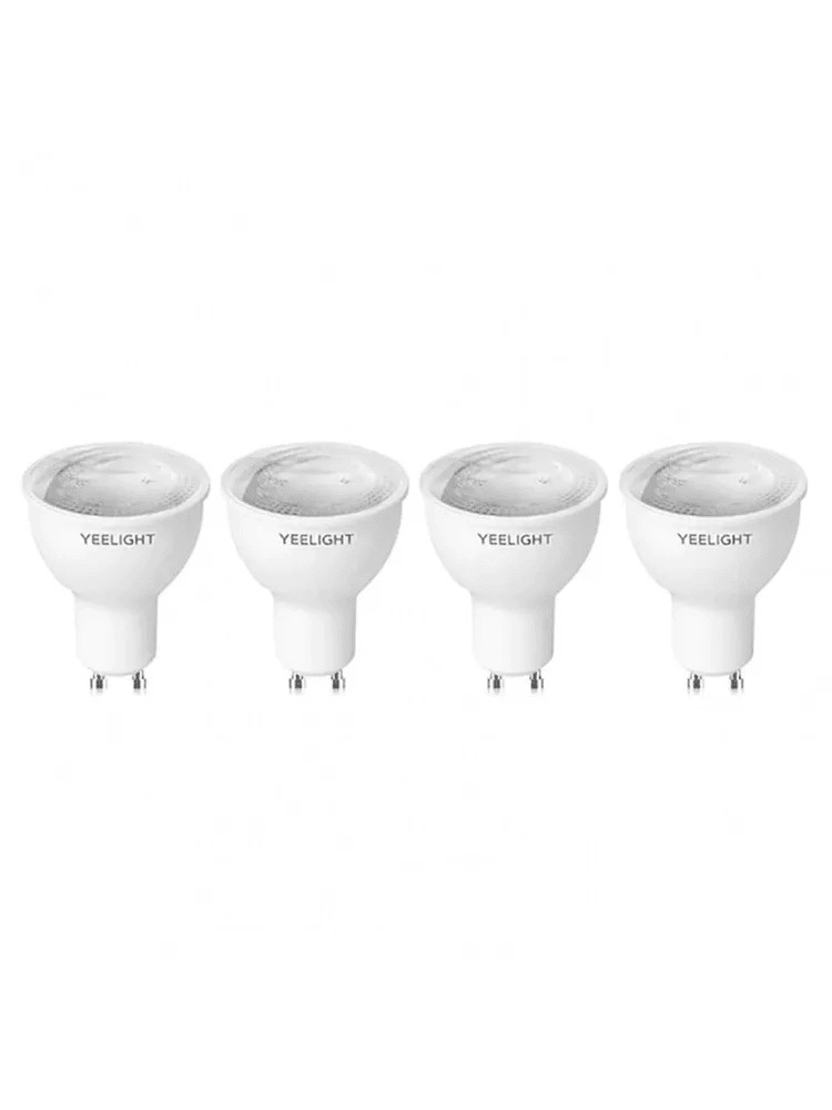 Умная светодиодная лампа (4 шт.) Yeelight Smart bulb W1(Dimmable) GU10 4,8W 2700K YGYC0120005WTEU