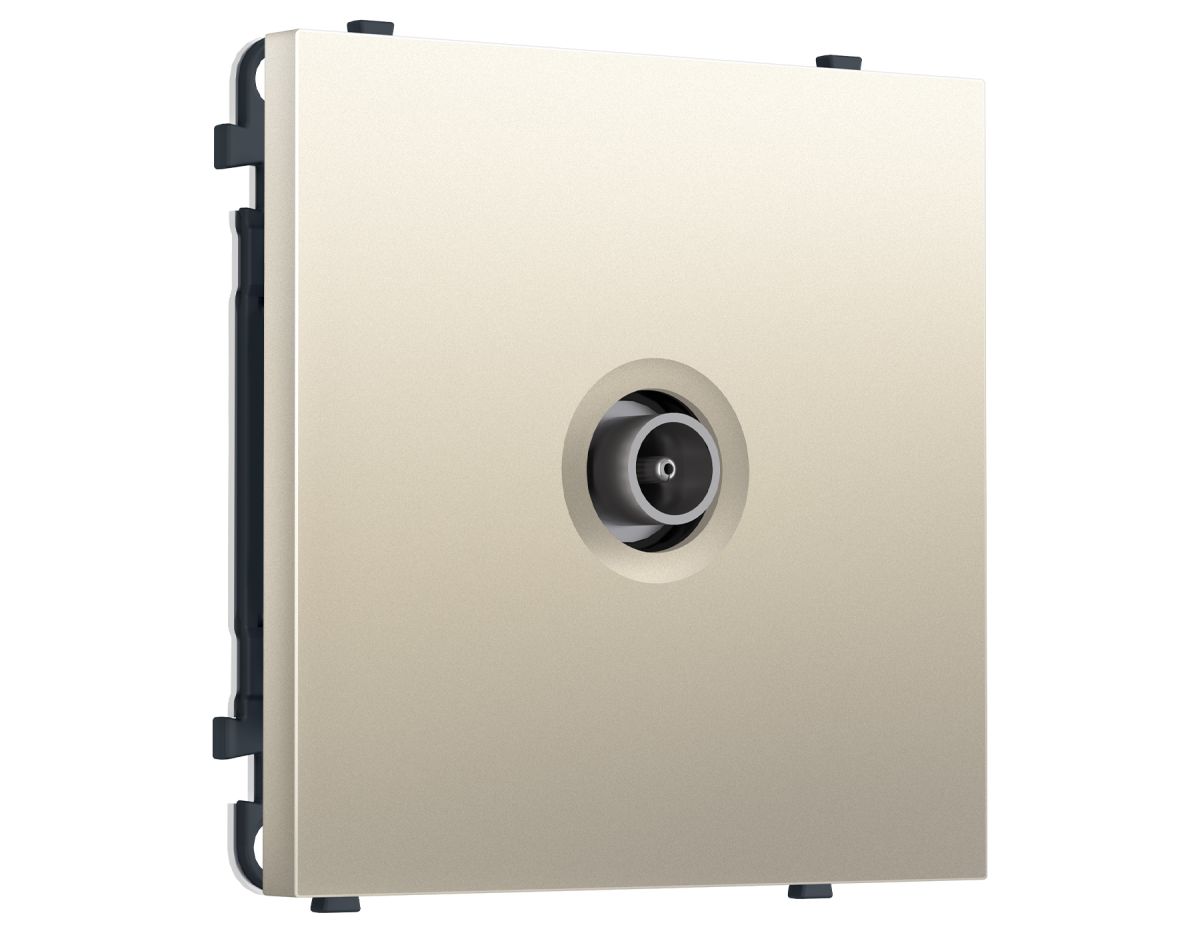 Комплект механизма TV розетки оконечной SIGMA Шёлк 50-870 MHz 1dB QUANT PRO Ambrella Volt MS553010 (SP5530, PR202)