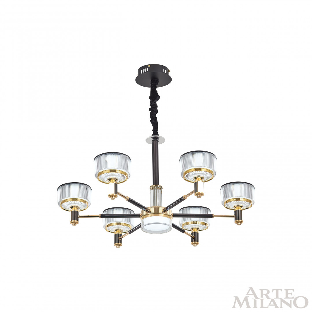 Подвесная люстра Arte Milano Neapolis 276210/6 BK/GD