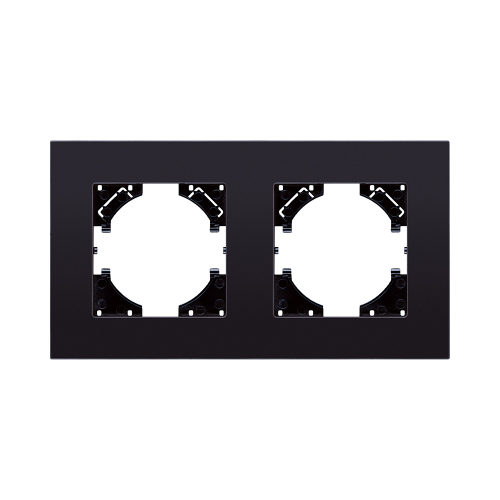 Рамка 2-постовая, стекло черный Kollinger Reflex MG RM2BK