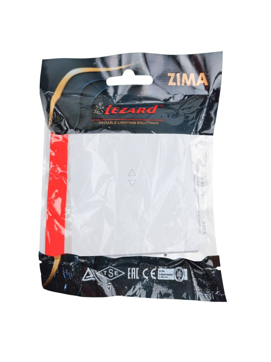 Выключатель проходной белый безвинтовой зажим/клемма Lezard Zima 704-0288-105QC