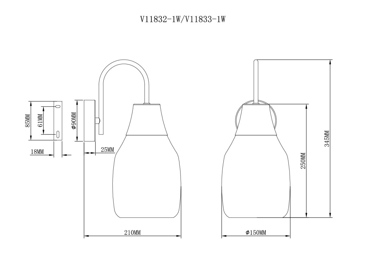 Бра металлическое Moderli Adalina V11832-1W