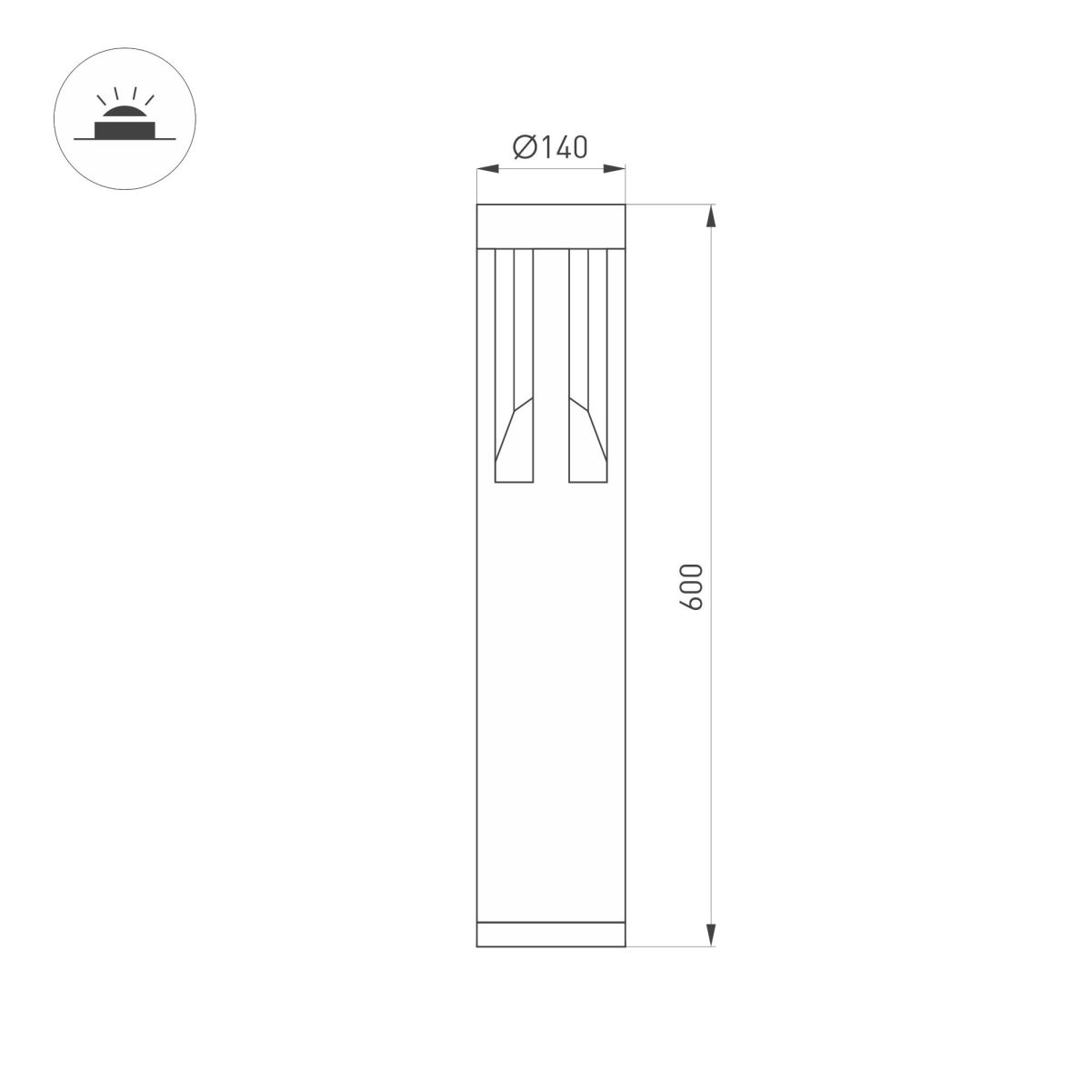 Ландшафтный светильник Arlight LGD-TIKTON-10W Warm3000 (Белый, 70 deg, 230V) (IP65 Бетон) 065046