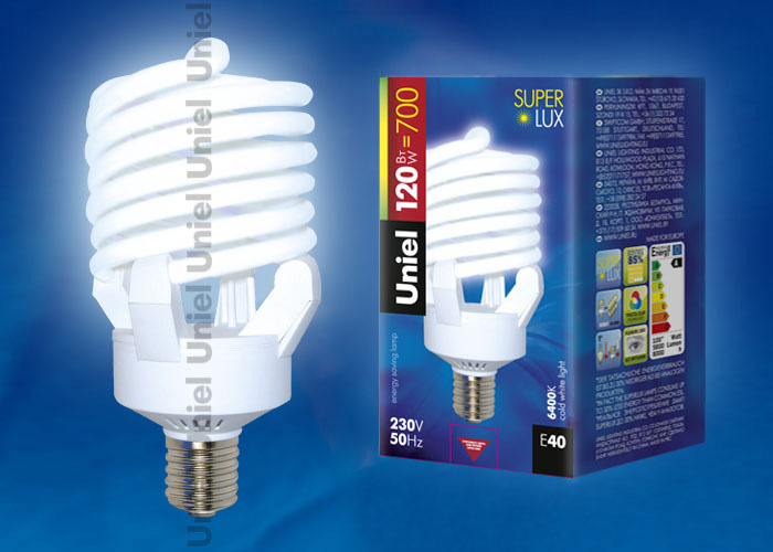 Лампа энергосберегающая Uniel (07180) E27 120W 6400K матовая ESL-S23-120/6400/E27