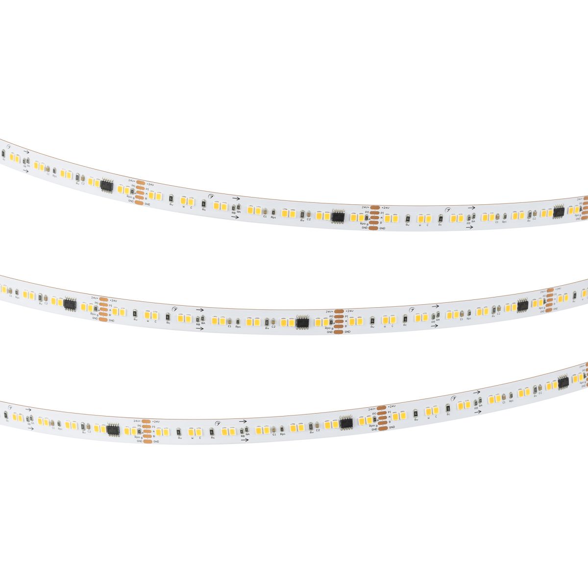 Светодиодная лента Arlight DMX-A140-12mm 24V Day-MIX-PX14 (14 W/m, IP20, 5m) (Изменяемая ЦТ) 065143