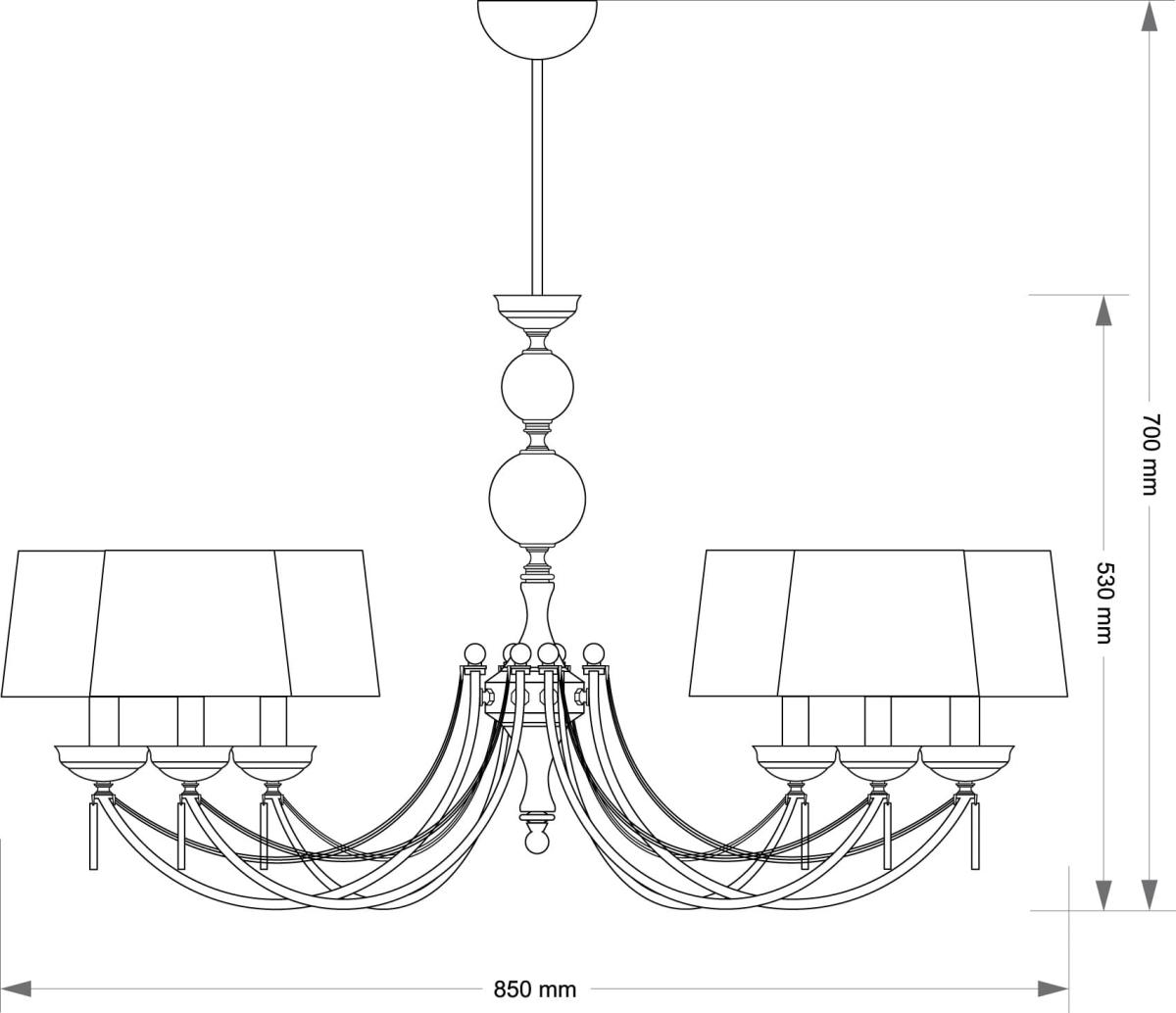 Подвесная люстра Kutek Zaffiro ZAF-ZW-6 (N/A)