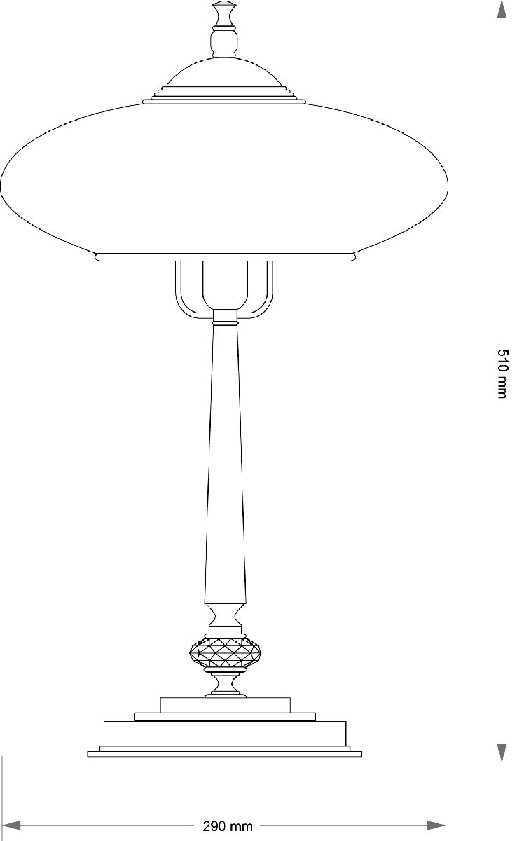 Настольная лампа Kutek San Marino Shade SAN-LG-1(P)CR