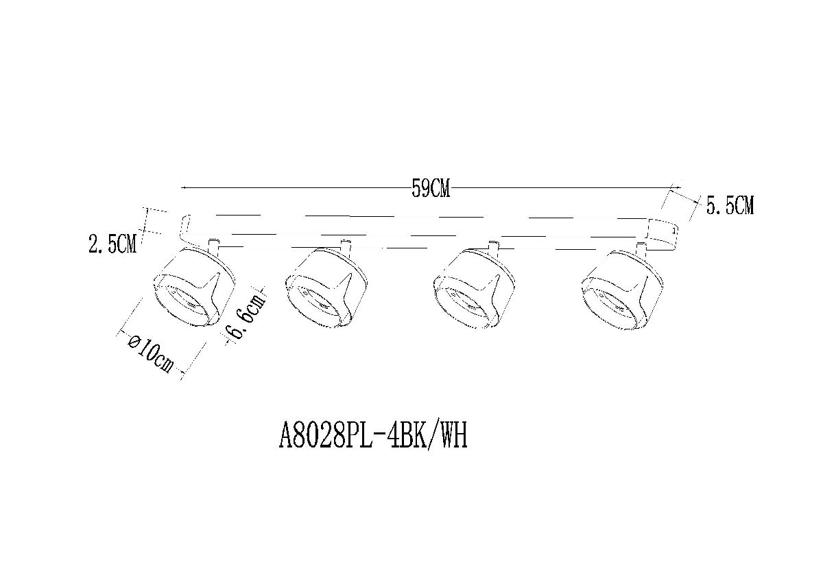 Спот Arte Lamp Amaks A8028PL-4WH