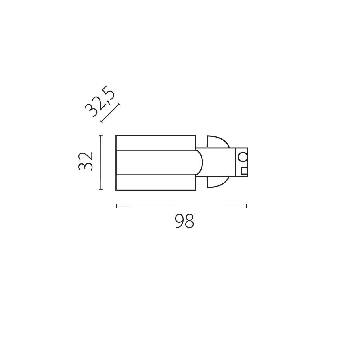 Питание боковое к треку 5040xx-(F)/(R) Lightstar Quattro 504116-FRPS
