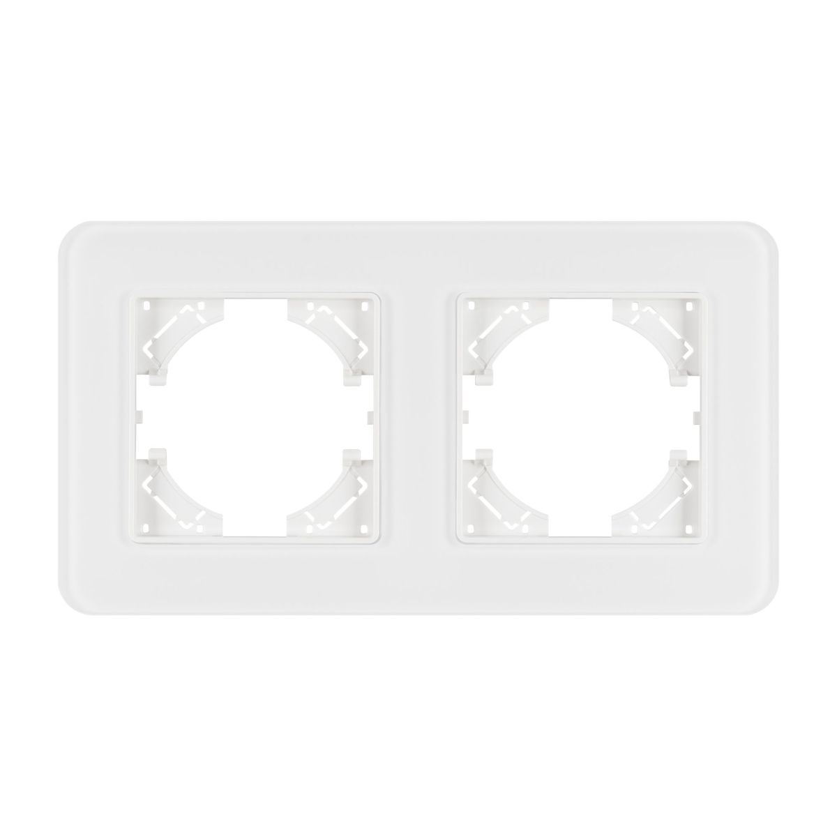 Рамка на 2 поста стеклянная Arlight FRM-OMALI-SFGS-2-WH 049708