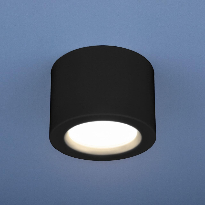 Потолочный светодиодный светильник Elektrostandard DLR026 6W 4200K черный матовый 4690389120688