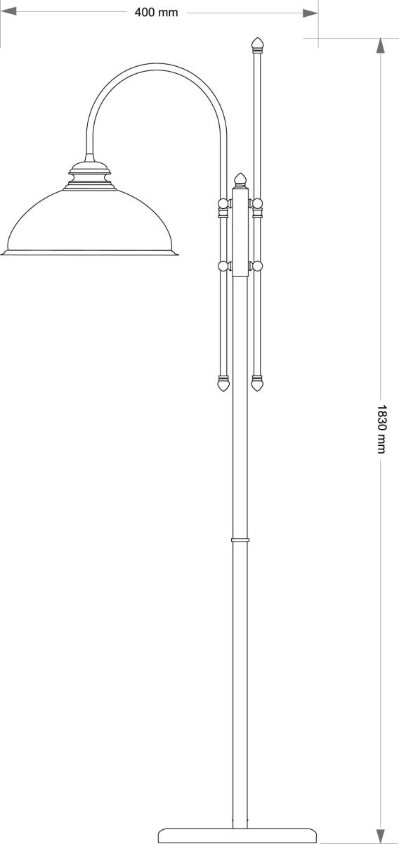 Торшер Kutek Lido LID-LS-1 (P) GR