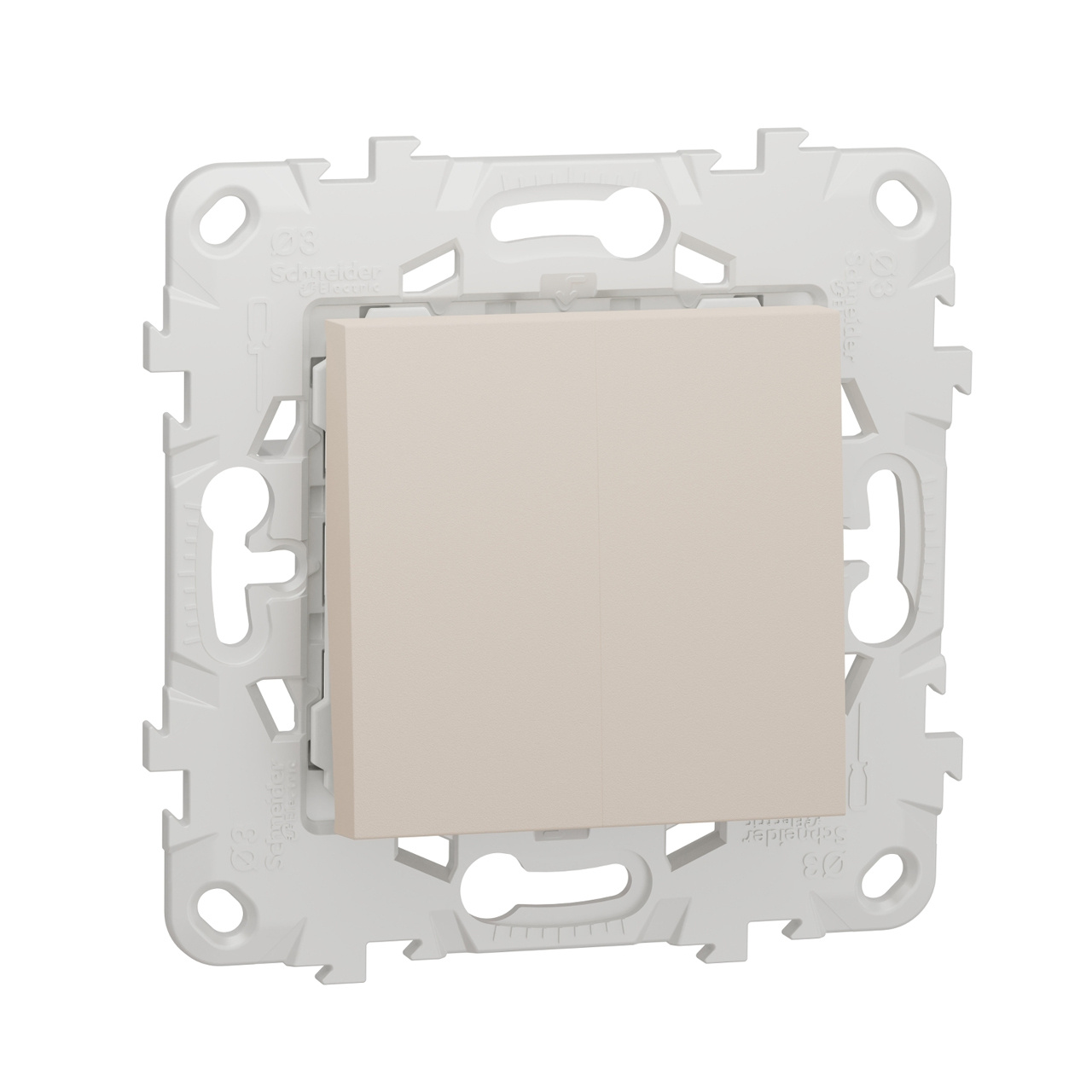 

Переключатель двухклавишный Schneider Electric Unica New NU521344