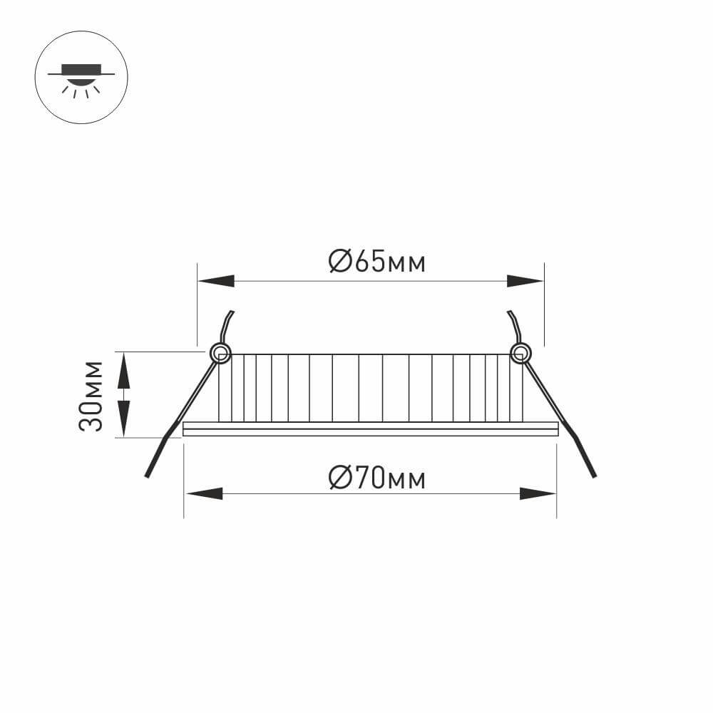 Мебельный светильник Arlight LTM-R70WH-Frost 4.5W Day White 110deg