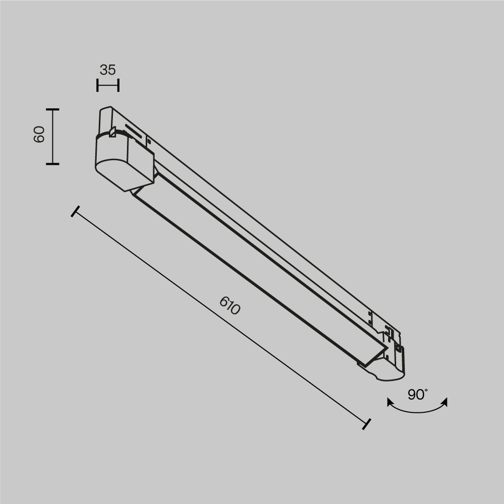 Трековый трехфазный светильник Maytoni Technical Basis TR196-3-20W2.7K-B(N)