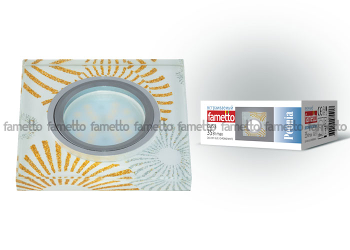 Встраиваемый светильник Fametto Peonia DLS-P201 GU5.3 CHROME/WHITE