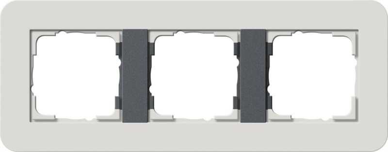 Рамка 3-постовая Gira E3 светло-серый/антрацит 0213421