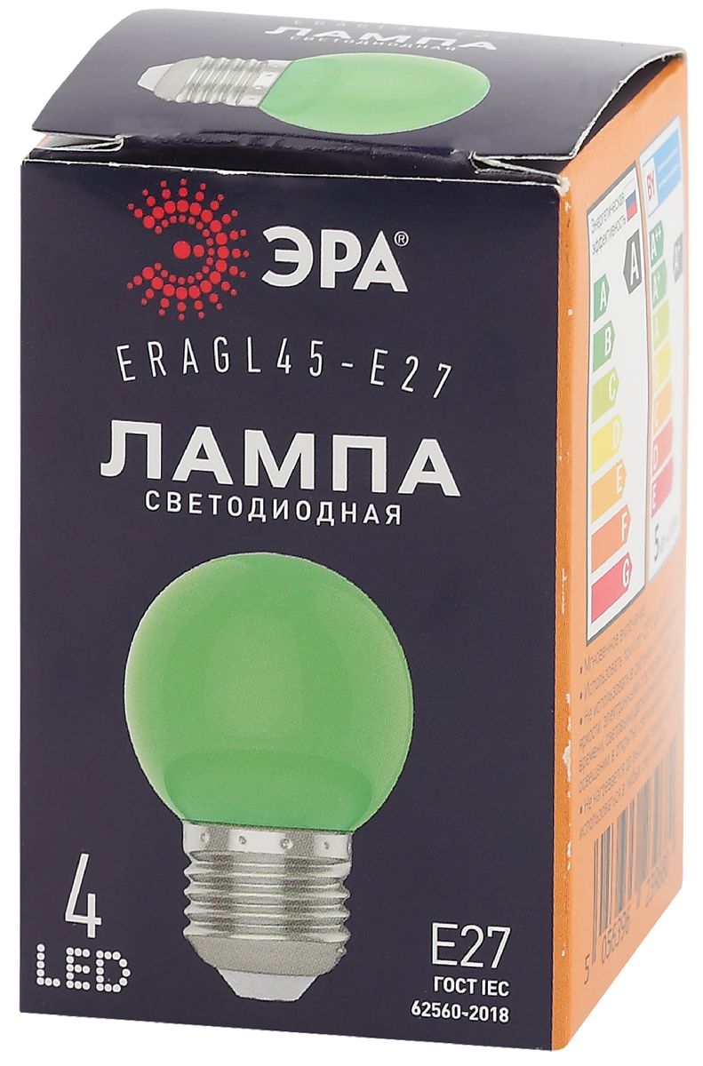 Лампа светодиодная Эра E27 1W 3000K ERAGL45-E27 Б0049574