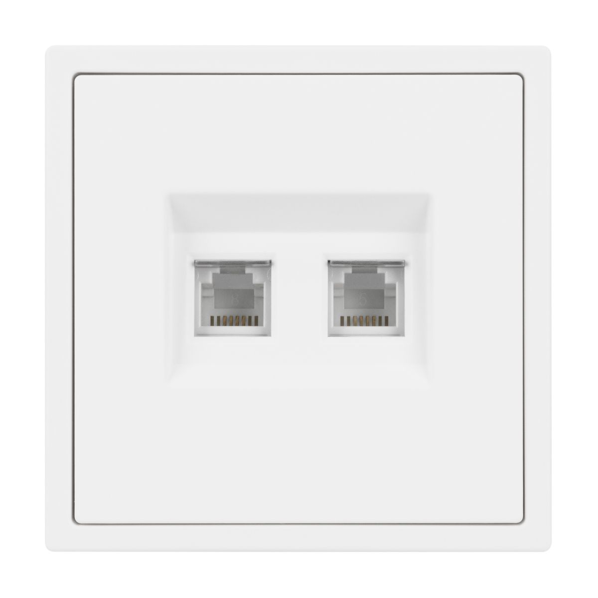 Механизм сдвоенной телефонной розетки Arlight SCT-NOBE-MTL2-SFPL-WH (RJ-11, 4C) (Белый кварц) 054308