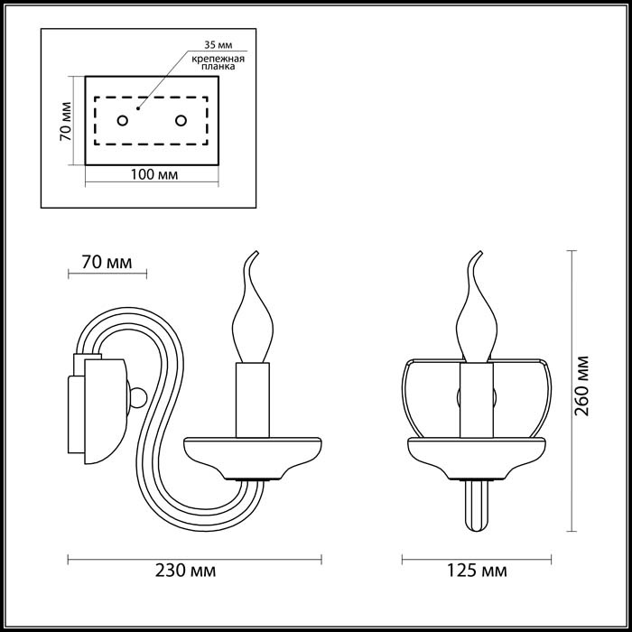 Бра Odeon Light Chicca 3933/1W