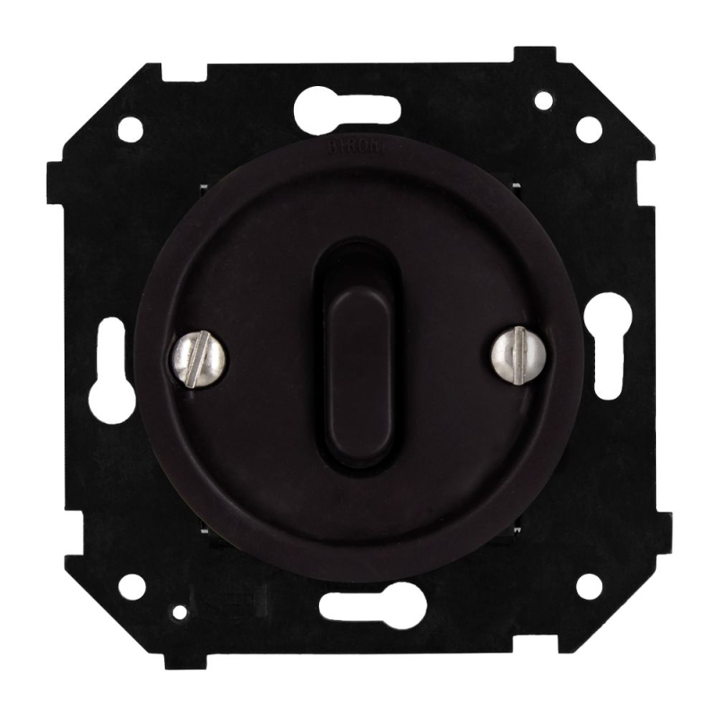 Выключатель одноклавишный проходной Bironi Шедель Бриз B3-221-22M