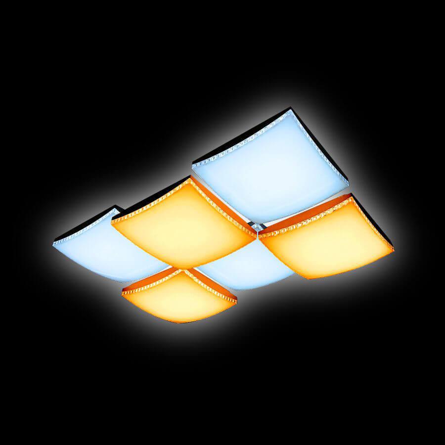 Потолочный светодиодный светильник Ambrella Light Orbital Parrus FP2324 WH 128W D480*480