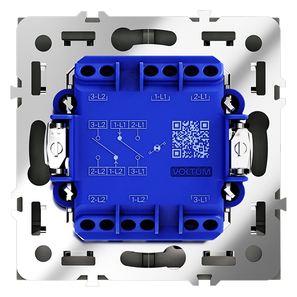 Проходной переключатель двухклавишный с подсветкой Voltum S70 VLS020408