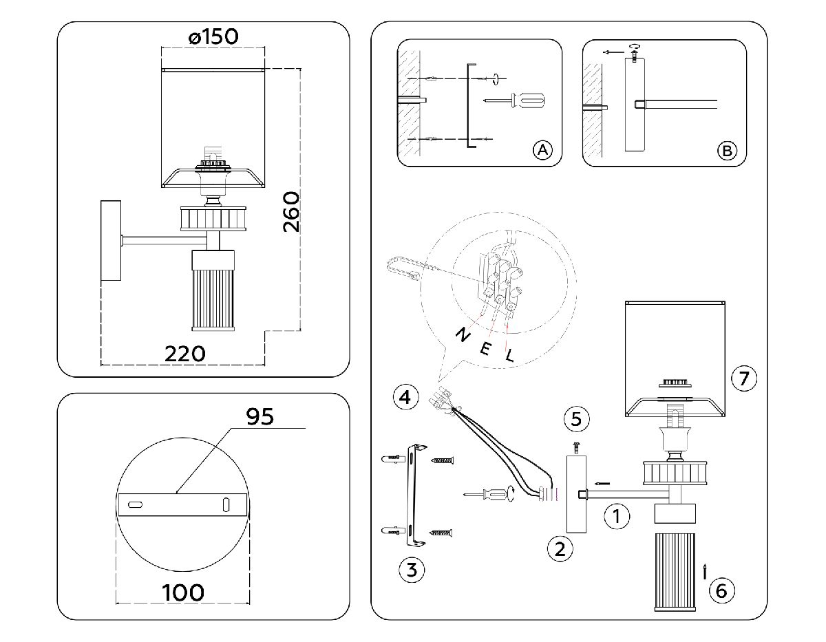 Бра Ambrella Light High Light Classic LH71305