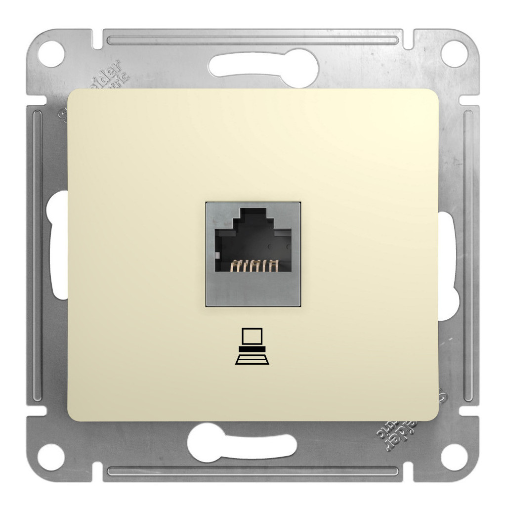 Розетка компьютерная RJ45 кат.5E Systeme Electric Glossa Беж GSL000281K