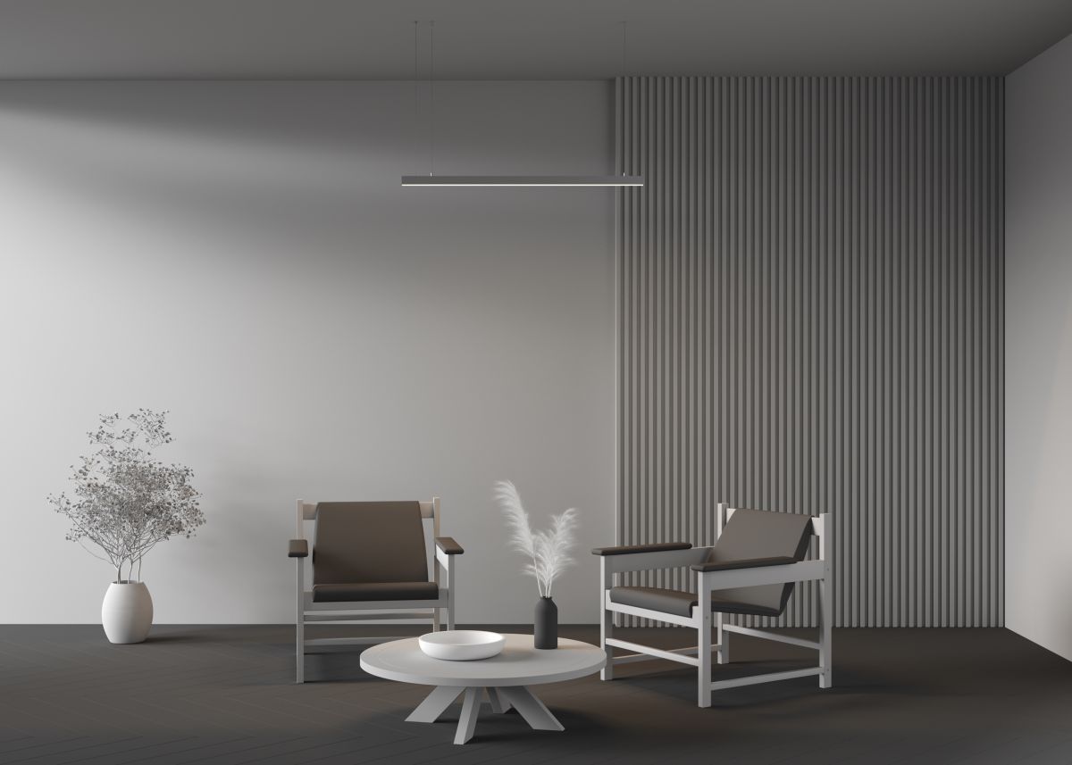 Линейный подвесной светильник Maytoni Technical 4000K 35x35 (Серебро, 1 м) LL312004