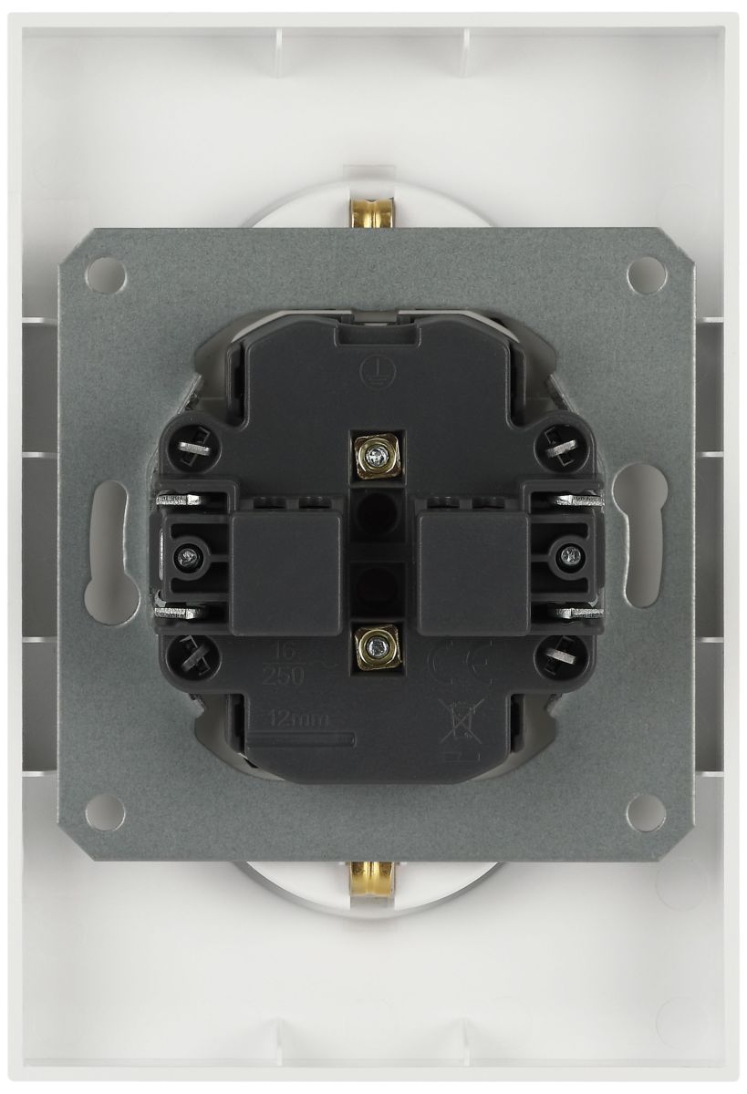 Розетка ЭРА Arktik 16-2107-01 без заземления двойная 2X2P 16А-250В белый Б0071681