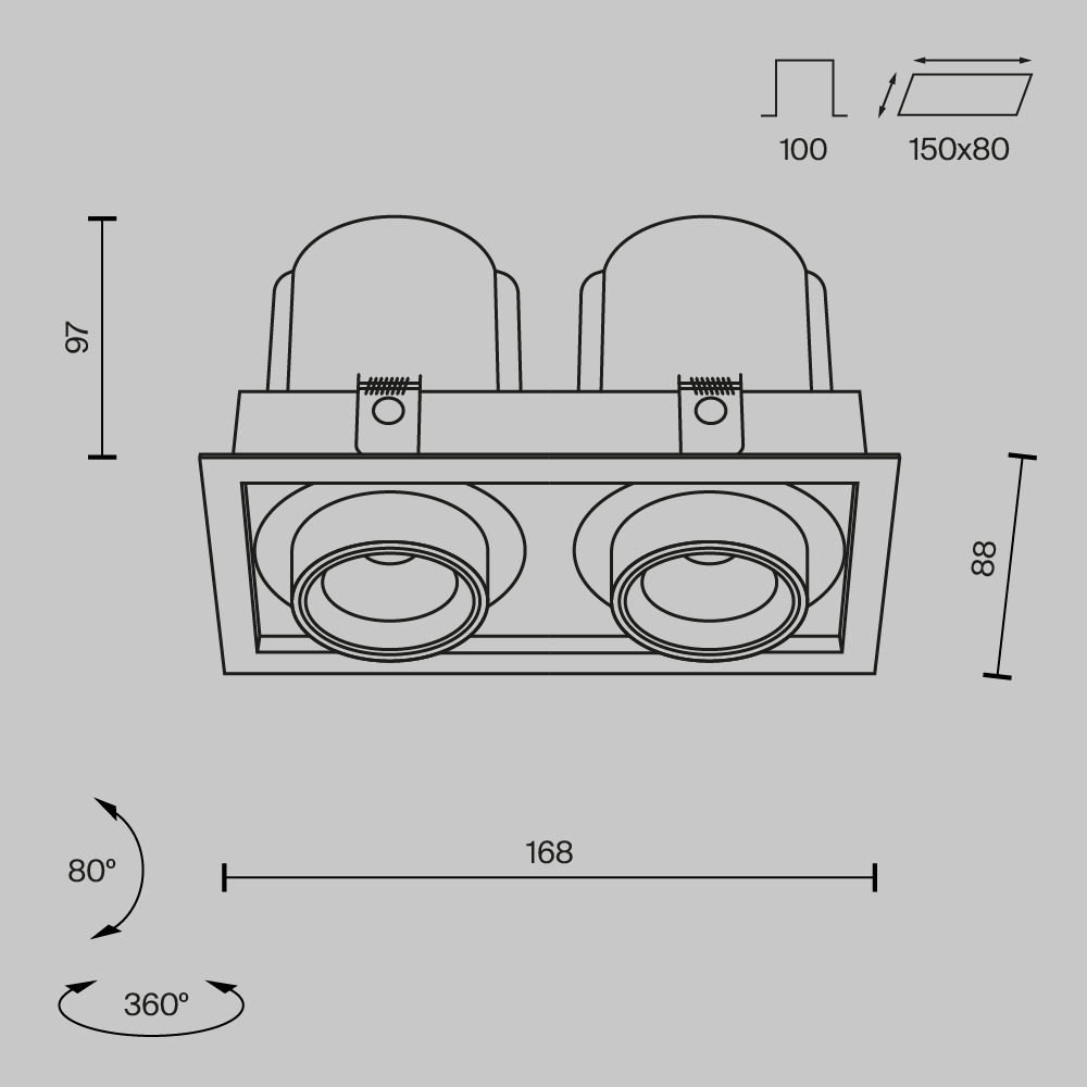 Встраиваемый Maytoni Technical Hidden DL095-02-10W3K-W