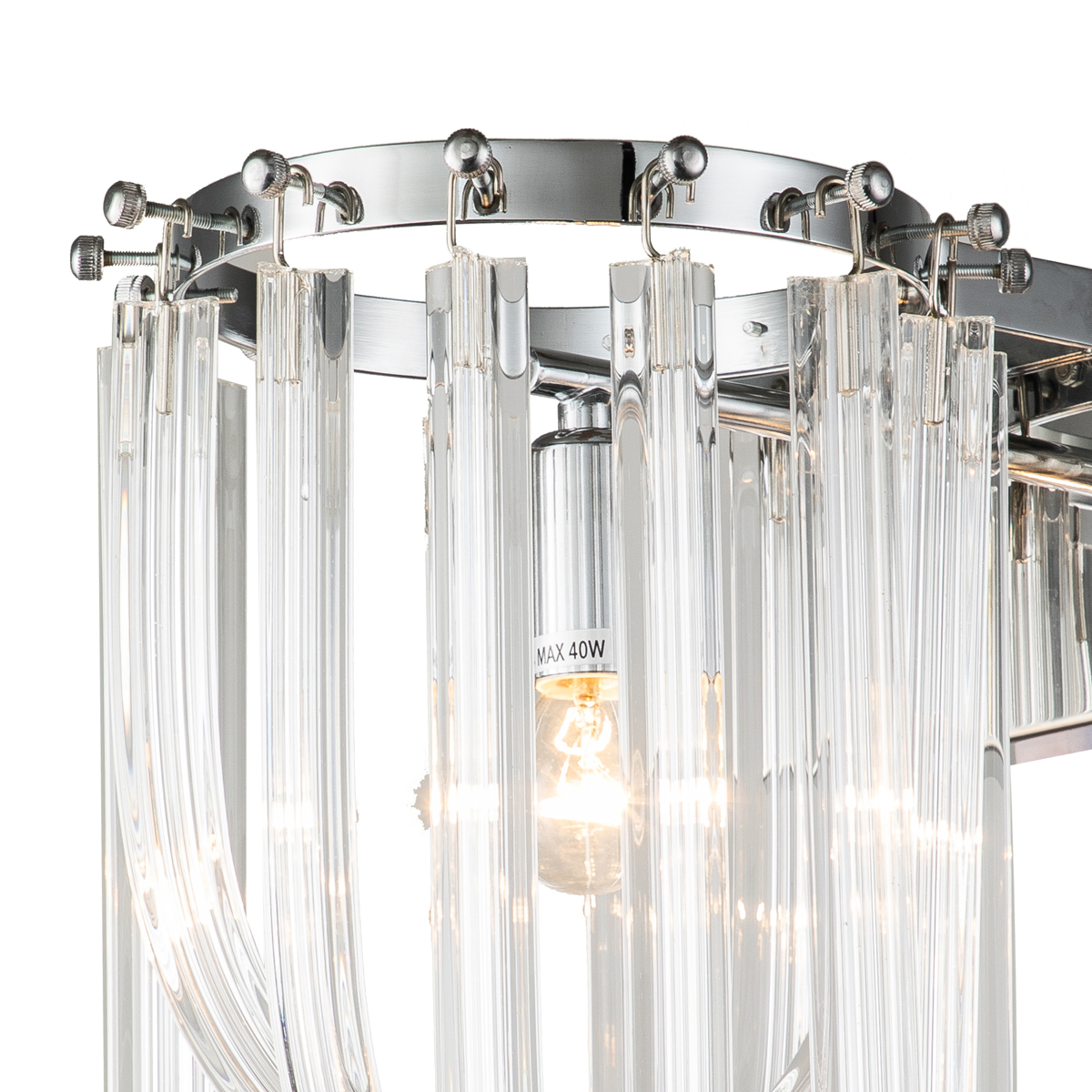 Настенный светильник Delight Collection Murano Glass KR0116W-1B chrome