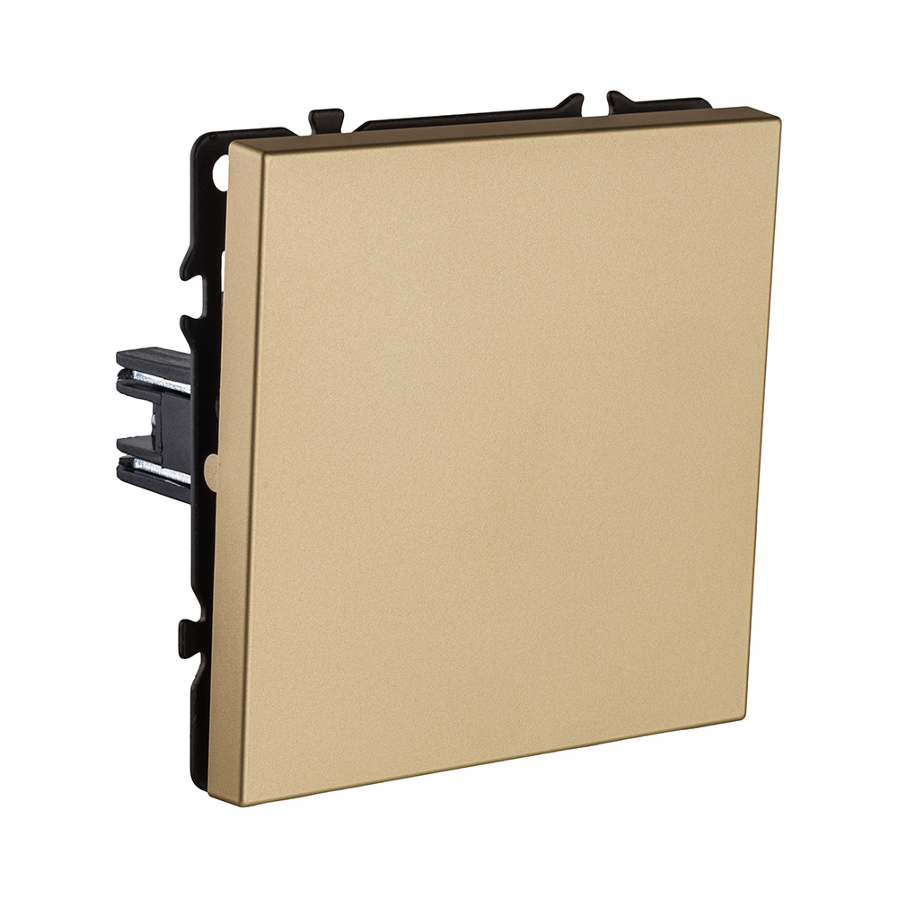 Выключатель 1-клавишный 10А/250В, золотой Kollinger Eclipse EC-001GD