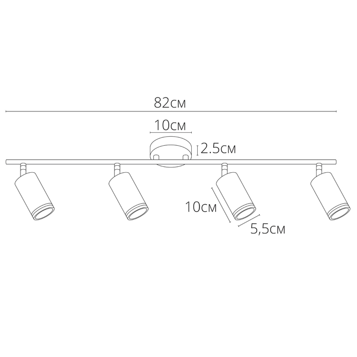 Спот Arte Lamp Imai A2365PL-4BK