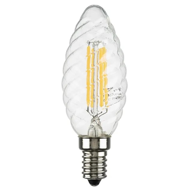 Лампа светодиодная филаментная Lightstar LED Filament E14 6W 3000K свеча прозрачная 933702