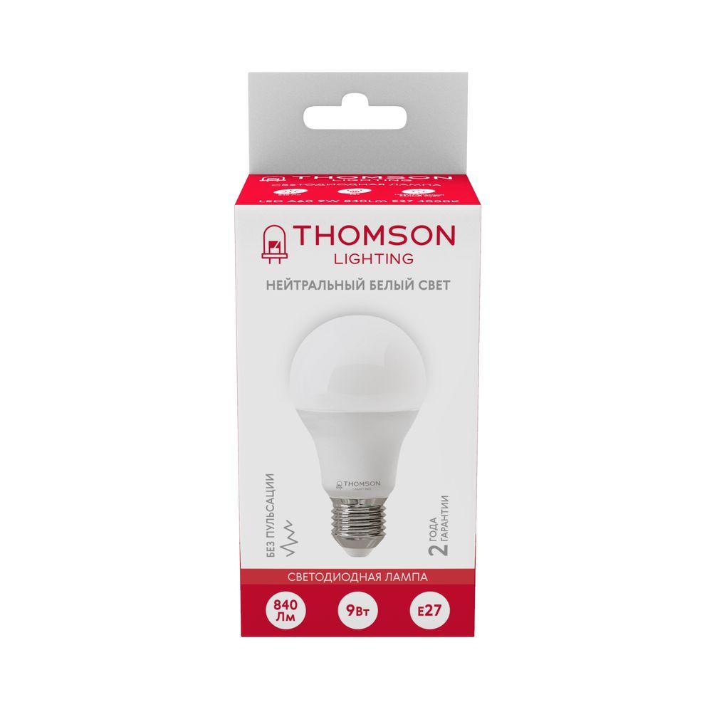 Лампа светодиодная Thomson E27 9W 4000K груша матовая TH-B2004