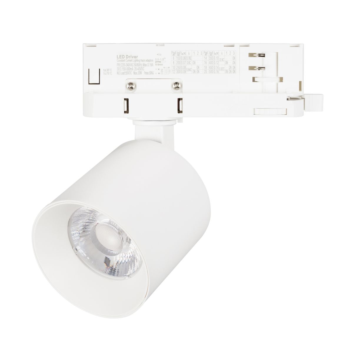 Трековый трехфазный светильник Arlight LGD-DYKE-4TR-R75-16W Day4000 (WH, 20 deg, 230V, DALI) (IP20 Металл) 058687