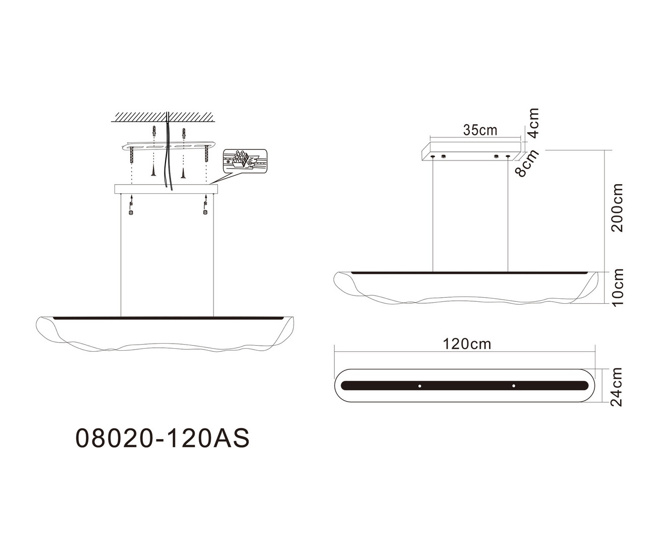 Подвесная люстра Kink Light Майра 08020-120AS,20