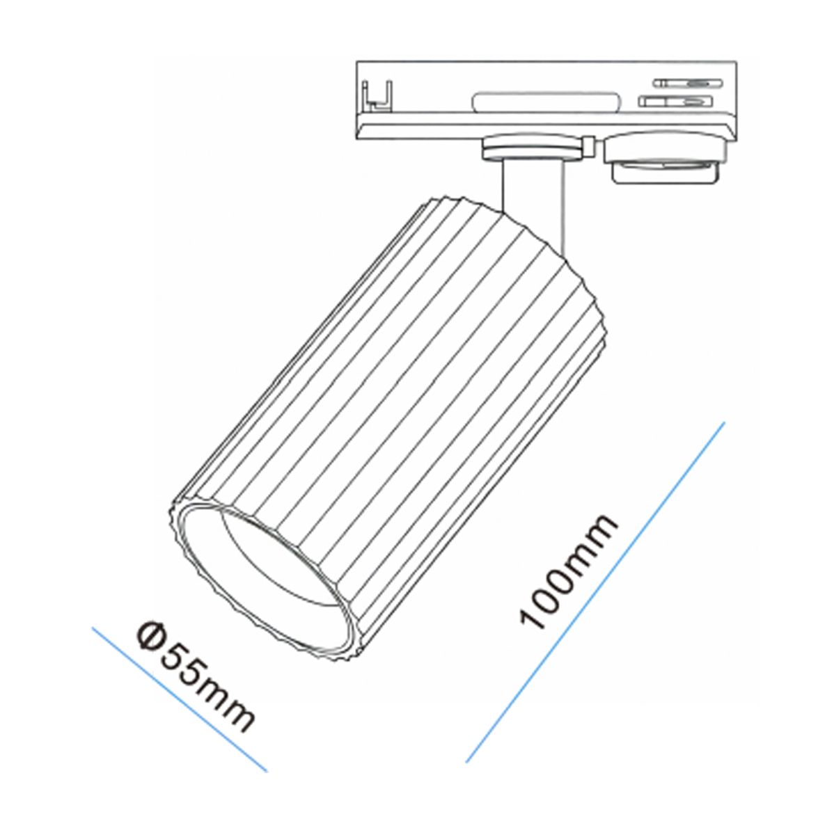 Трековый однофазный светильник IMEX IL.0010.0023-BK