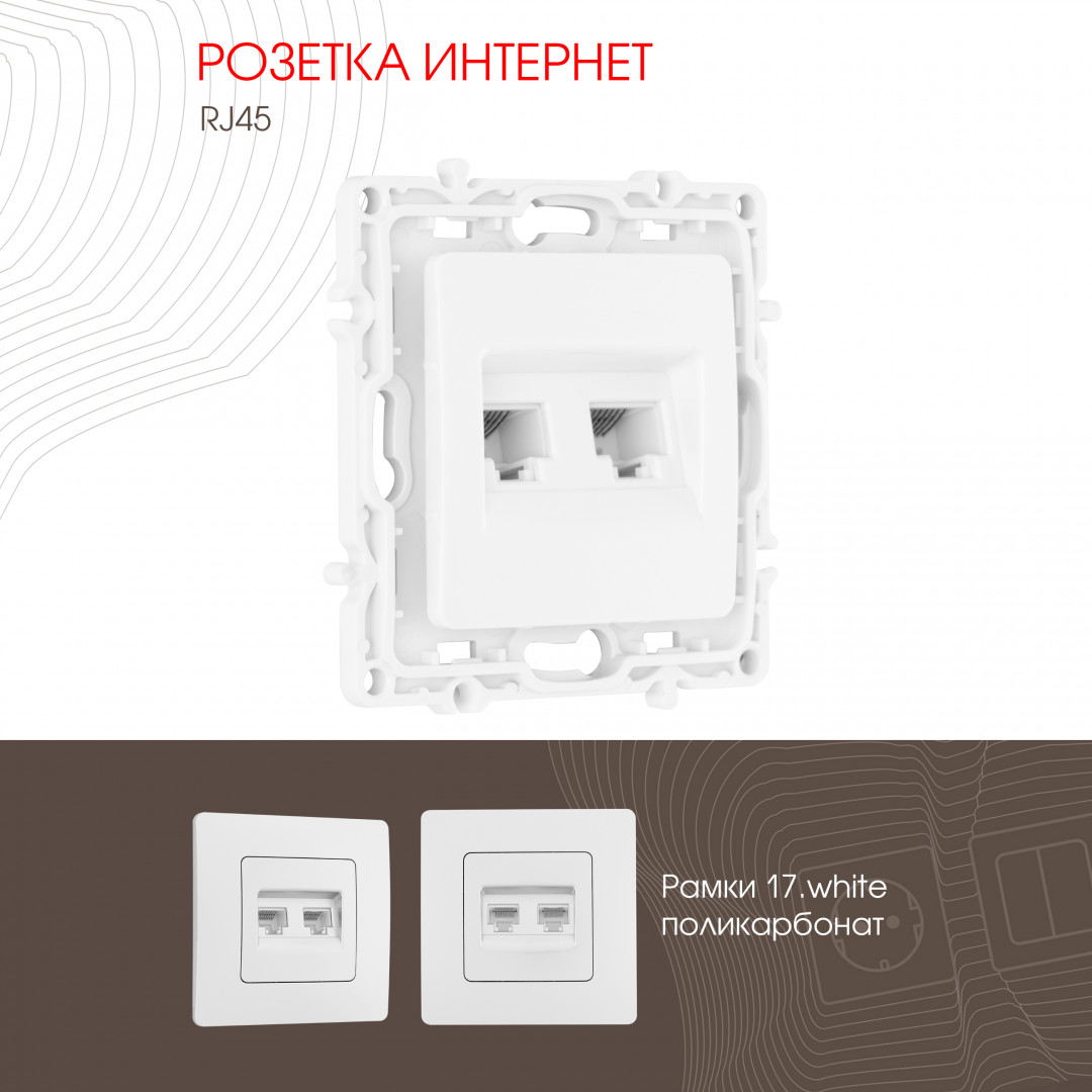 Розетка RJ45 Arte Milano 217.45-2.white