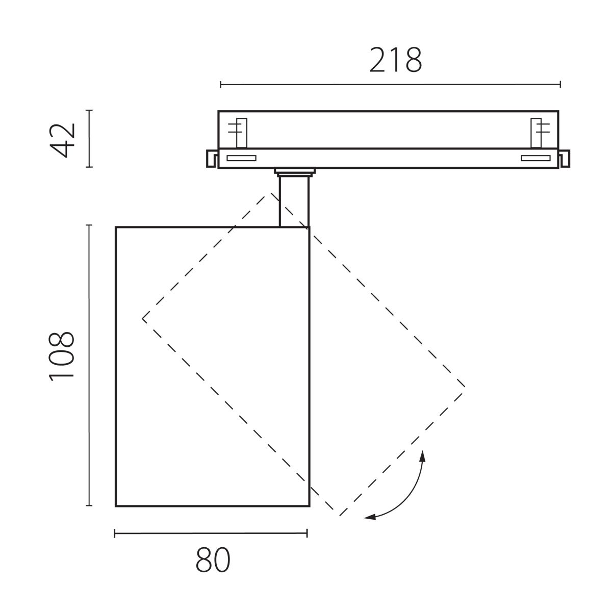 Трековый трехфазный светильник Quattro LED с управлением DALI Lightstar Alta Base A5347DALI