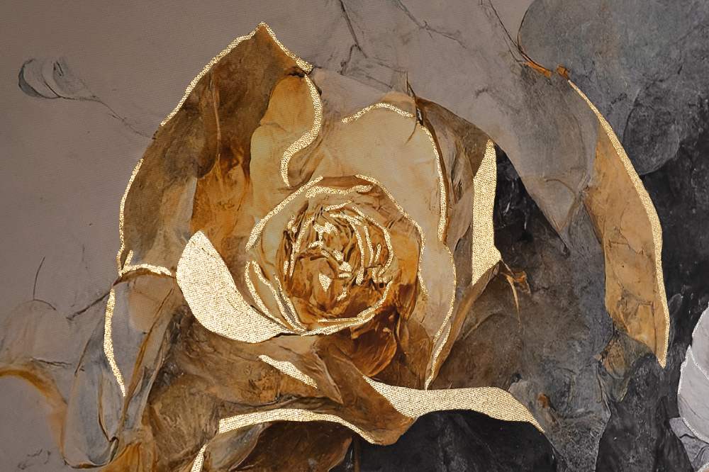 Холст Золотая роза Garda Decor 89VOR-GOLDEN ROSE