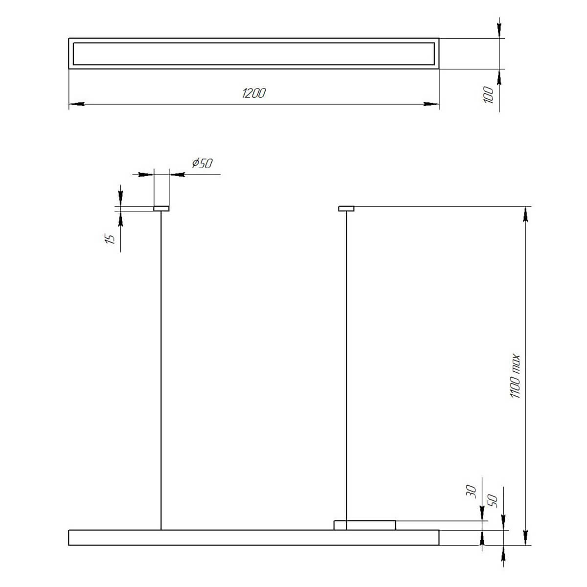 Подвесной светодиодный cветильник Geometria ЭРА Block SPO-115-W-40K-036 36Вт 4000К белый Б0050546