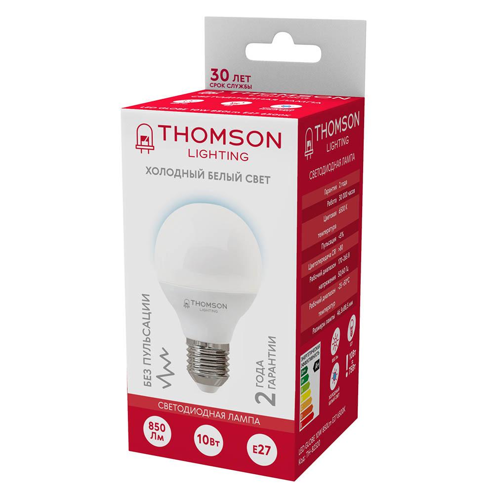 Лампа светодиодная Thomson E27 8W 6500K шар матовый TH-B2319