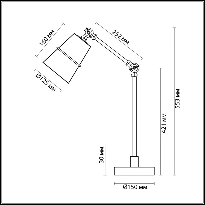 Настольная лампа Odeon Light Carlos 4153/1T