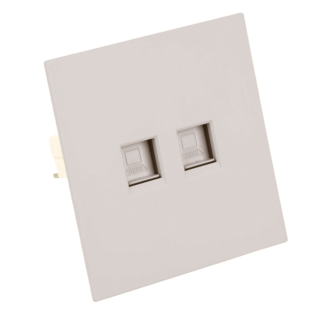 Розетка компьютерная 2-местная RJ-45 (механизм) Stekker Мия RST00-3111-08 50481