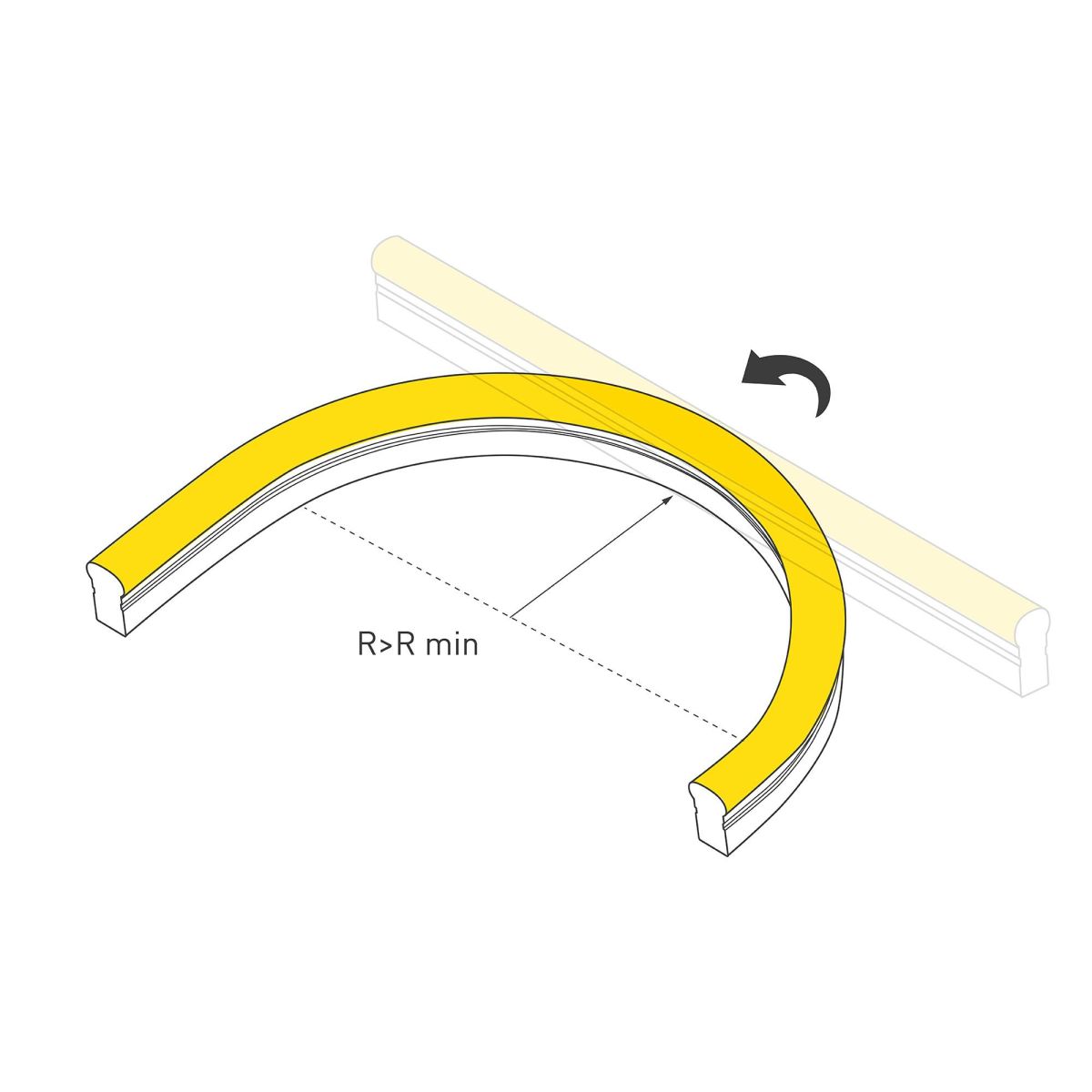 Светодиодная герметичная лента Arlight WAVE-SIDE-A120-12x25mm 230V Warm3000 (12 W/m, IP67, 50m, wire x2) 051933