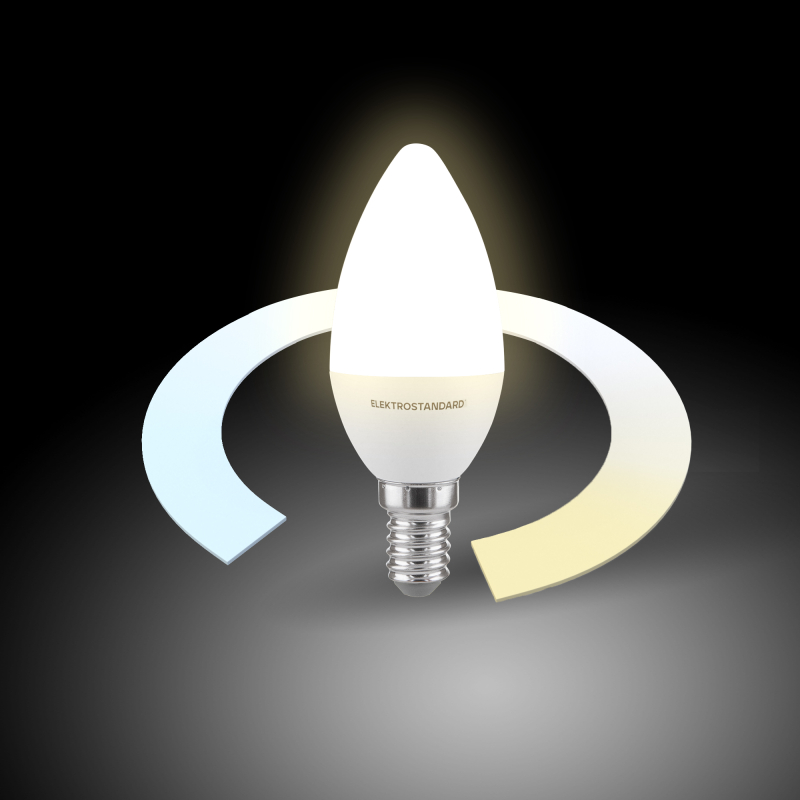 Умная светодиодная лампа Elektrostandard свеча матовая E14 5W 3300/4200/6500K 4690389174216