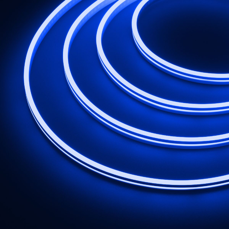 Светодиодная лента герметичная Arlight MOONLIGHT-SIDE-A168-4x10mm 24V Blue 7.2 W/m, IP65, 2835, 5m, wire x1 038314